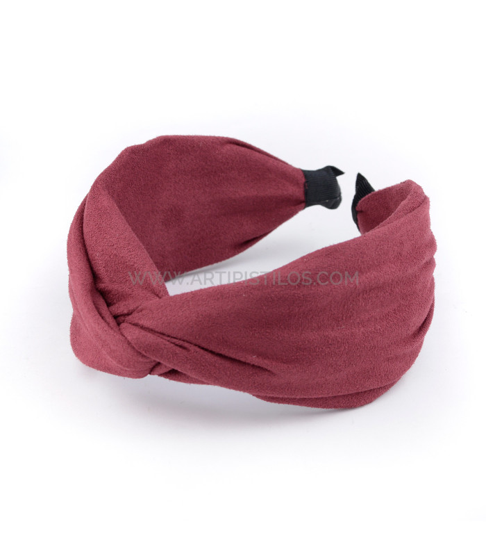 SUEDE HEADBAND WITH KNOT "DONNA"