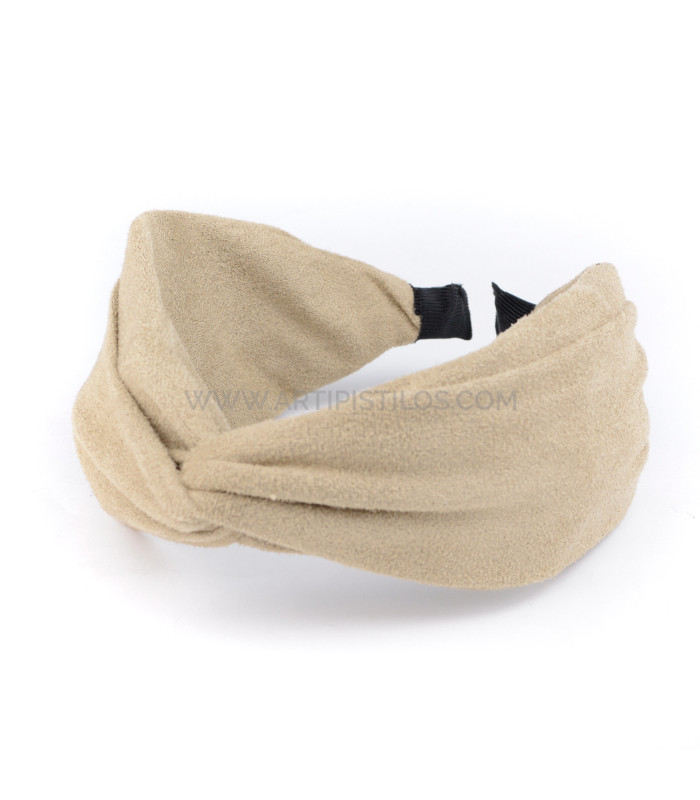 SUEDE HEADBAND WITH KNOT "DONNA"
