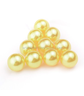 Bolsa De Perlas De Plástico Ø10 Mm (10 Uds) Amarillo - accesorios
