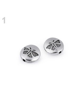 Abalorio Metálico "mariposa" Plata - manualidades