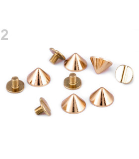 Aplicación Metálica Decorativa 9mm Oro - asas para bolsos