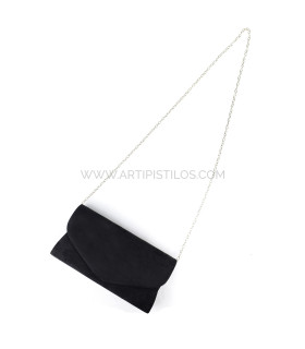 Bolso De Antelina "clutchpower" Negro - accesorios para bolsos