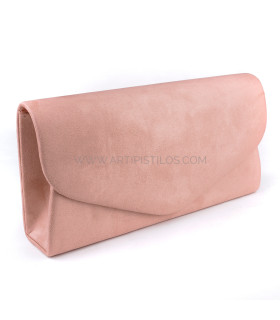 Bolso De Antelina "clutchpower" Rosa Viejo - accesorios para bolsos