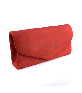 Bolso De Antelina "clutchpower" Rojo - accesorios para bolsos