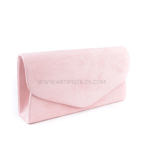 Bolso De Antelina "clutchpower" Rosa - accesorios para bolsos