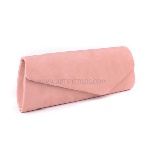 Bolso De Antelina "arezzo" Rosa Palo - accesorios para bolsos
