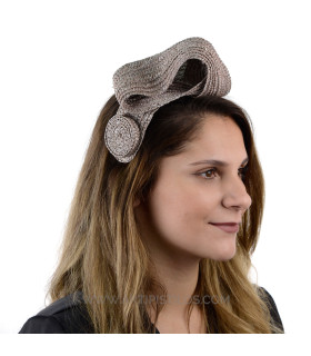 DIADEMA DE PAJA NATURAL "PALERMO"