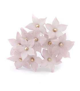 Flor De Porcelana Fría 2,5 Cm Rosa Palo - tocados para