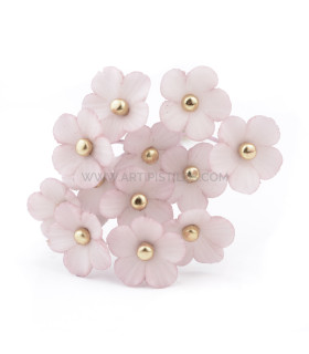 Flor De Porcelana Fría 1,2 Cm Rosa Palo - tocados para