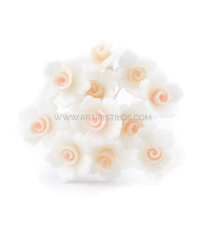 FLOR DE PORCELANA FRÍA 5 PÉTALOS 1,5 CM