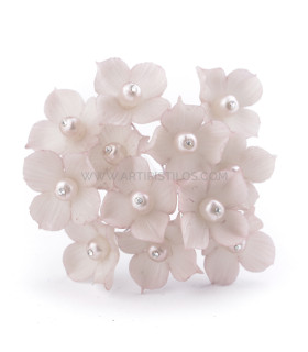 COLD PORCELAIN FLOWER WITH STRASS 2,4 CM