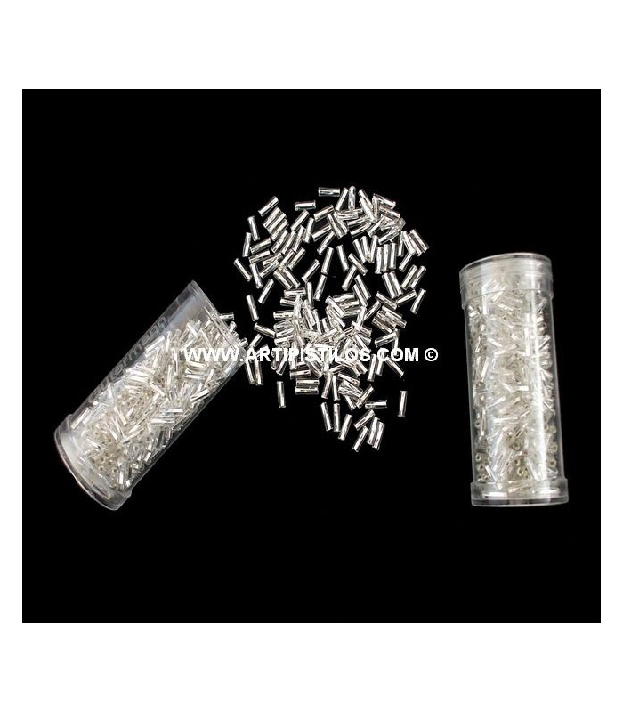 TWISTED BUGLE BEADS 7 MM.