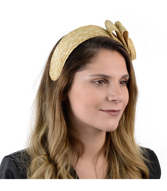 NATURAL STRAW HEADBAND "VALENTIA"