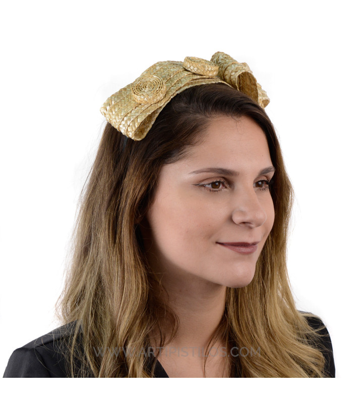 DIADEMA DE PAJA NATURAL "FORMIA"