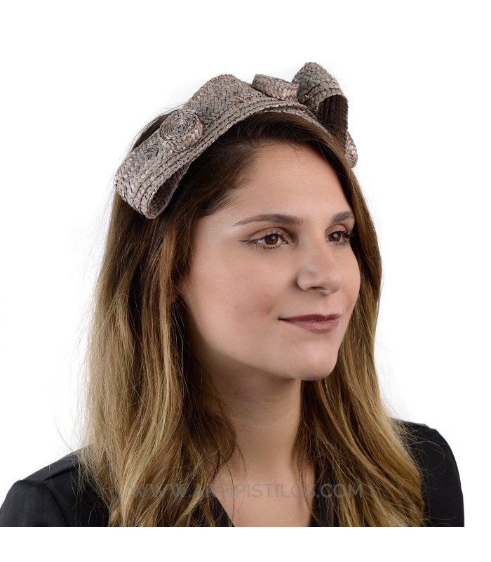 DIADEMA DE PAJA NATURAL "FORMIA"