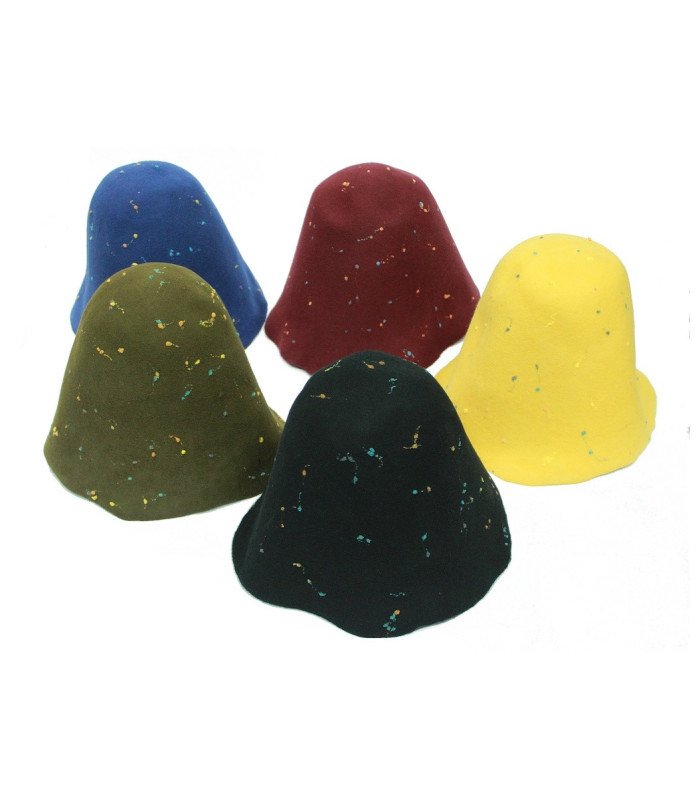 FELT CONE "PUNTOS" 100 WOOL Printed Felt Capelines & Hoods