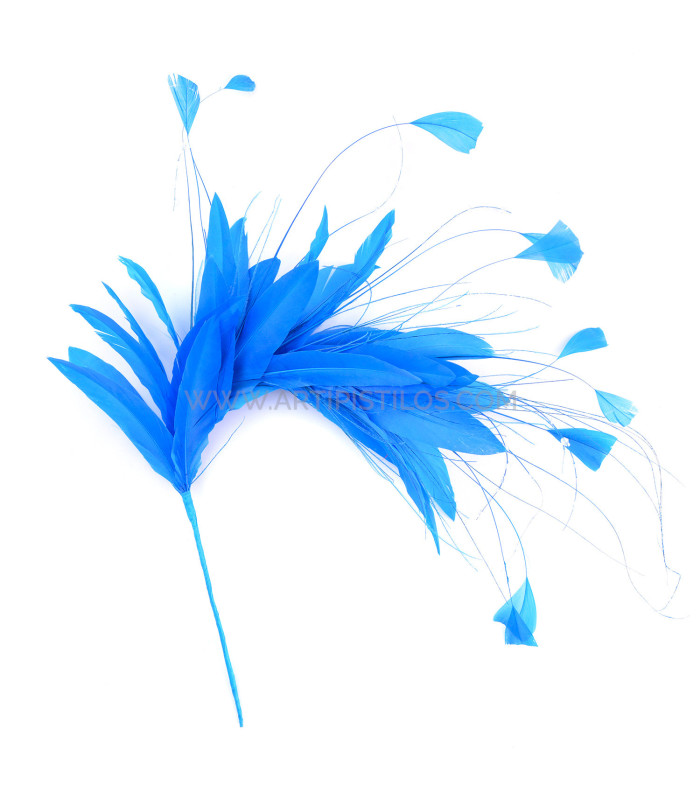 MONTAJE DE PLUMAS GALLO/AVESTRUZ QUEMADO/OCA RECORTADA