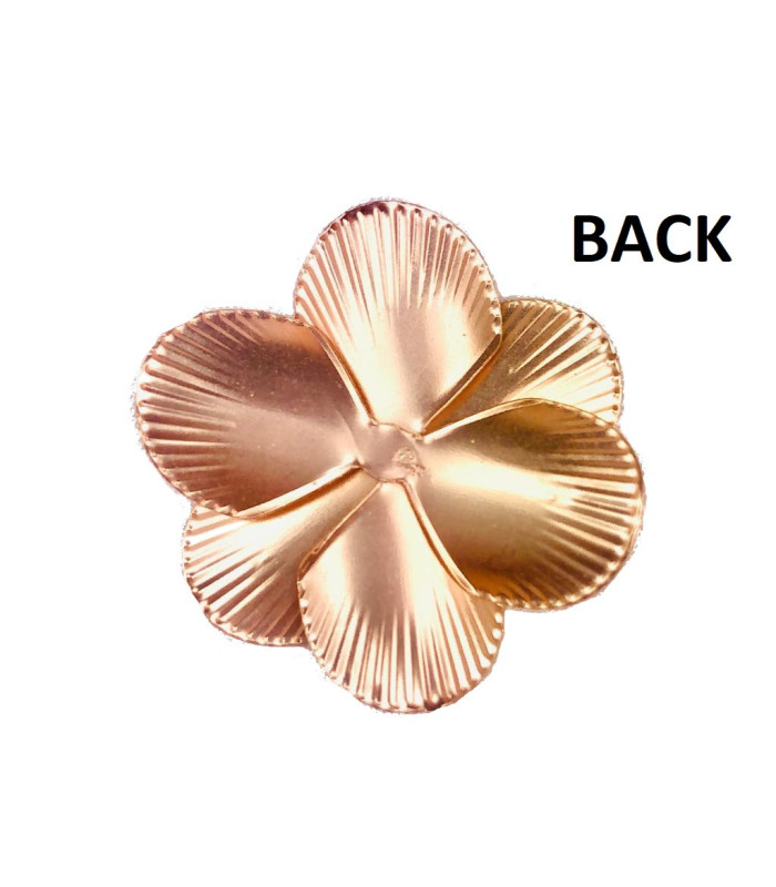 Flor metálica com strass de 3 cm de diâmetro