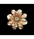 FLOR METÁLICA TRIPLE HOJA + STRASS