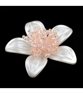 Aplicación Flor Nacarada 5,5 Cm Diámetro "berné" - accesorios - accesorios - accesorios - accesorios - accesorios - accesorios - accesorios - accesori