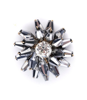 Aplicación Flor 3 Cm Diámetro "brenes" Plata - accesorios