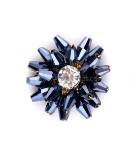 Aplicación Flor 3 Cm Diámetro "brenes" Marino - accesorios