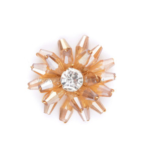 Aplicación Flor 3 Cm Diámetro "brenes" Naranja Oscuro - accesorios