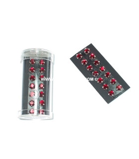 Botón Joya Strass Cristal 5 Mm. Rojo 5 Mm. - de color