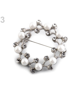 Broche Decorativo Con Strass Y Perlas "giat" - novia - novia - novia - novia - adornos pelo - adornos pelo - adornos pelo - adornos pelo - adornos pel