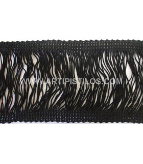 Fleco Torzalina 15 Cms. Negro 15 Cms. De Ancho X 1 Metro De Largo - colores para