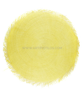 Disco De Buntal 40 Cms Sin Apresto 1x1 Amarillo - tocados para