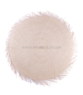 Disco De Buntal 40 Cms Sin Apresto 1x1 Nude - tocados para