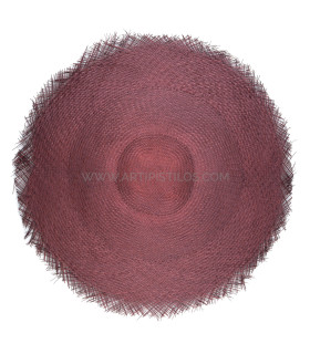 Disco De Buntal. 40 Cms, Sin Apresto 3x3 Bordô - tocados para