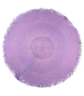 Disco De Buntal. 40 Cms, Sin Apresto 3x3 Violeta - tocados para