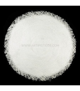 Disco De Buntal. 40 Cms, Sin Apresto 3x3 Marfim - tocados para