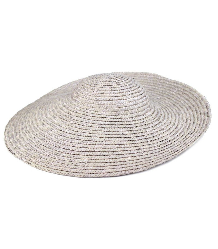 NATURAL STRAW HAT "KASSABIAN" 45 CM DIAMETER
