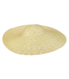 NATURAL STRAW HAT "KASSABIAN" 45 CM DIAMETER