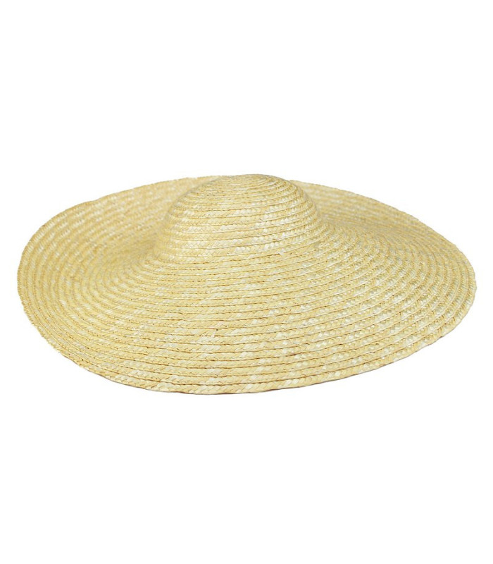 NATURAL STRAW HAT "KASSABIAN" 45 CM DIAMETER