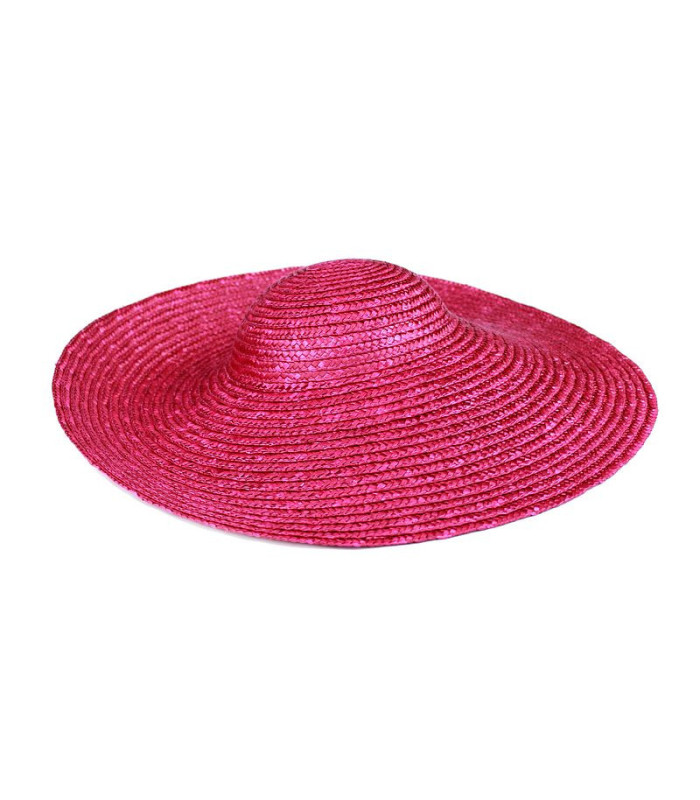 NATURAL STRAW HAT "KASSABIAN" 45 CM DIAMETER