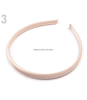 Diadema De Satén Nude Ancho: 1 Cm. - adornos