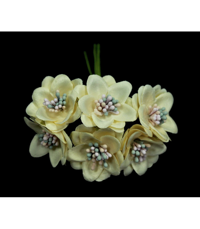 STRAUß MIT 6 MINIBLUMEN AUS STOFF