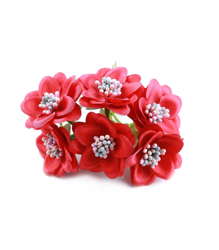 STRAUß MIT 6 MINIBLUMEN AUS STOFF