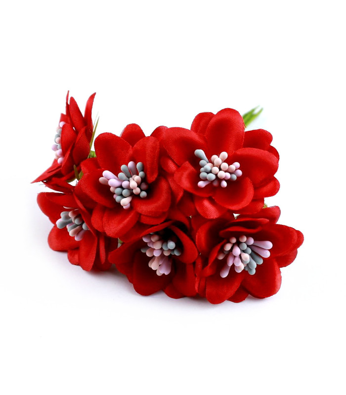 STRAUß MIT 6 MINIBLUMEN AUS STOFF