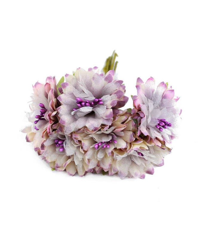 BOUQUET 6 FABRIC FLOWERS