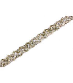 Cinta Galón Decorativa Ondulada 1 Mt. X 18 Mm. Marron Claro (s/foto) - tocados