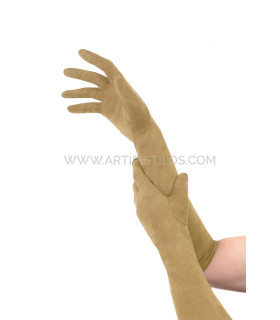 Guantes De Antelina 42 Cm Camel - elásticos