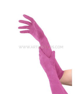 Guantes De Antelina 42 Cm Fucsia - elásticos