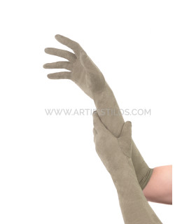 Guantes De Antelina 42 Cm Topo - elásticos