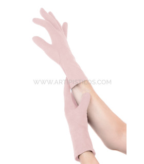 Guantes De Antelina 22 Cm Rosa Palo - elásticos