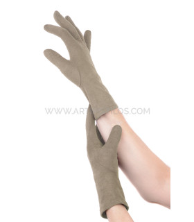 Guantes De Antelina 22 Cm Topo - elásticos